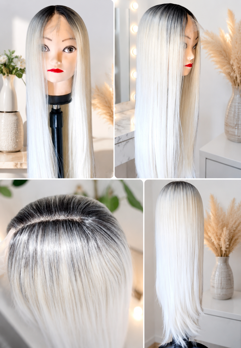 SYN001, Long silky straight frontal lace wig - DR3774
