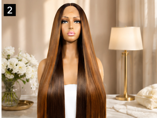 SYN003, OP27 Premium Straight Synthetic Wig