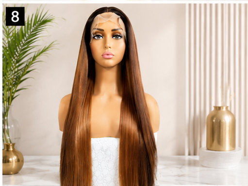 SYN015, 26 Inches 1B/30/27 Caramel Brown Luxury Wig