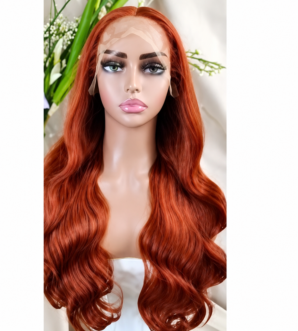 SYN017, Jemi Lace Front Wig – Ginger