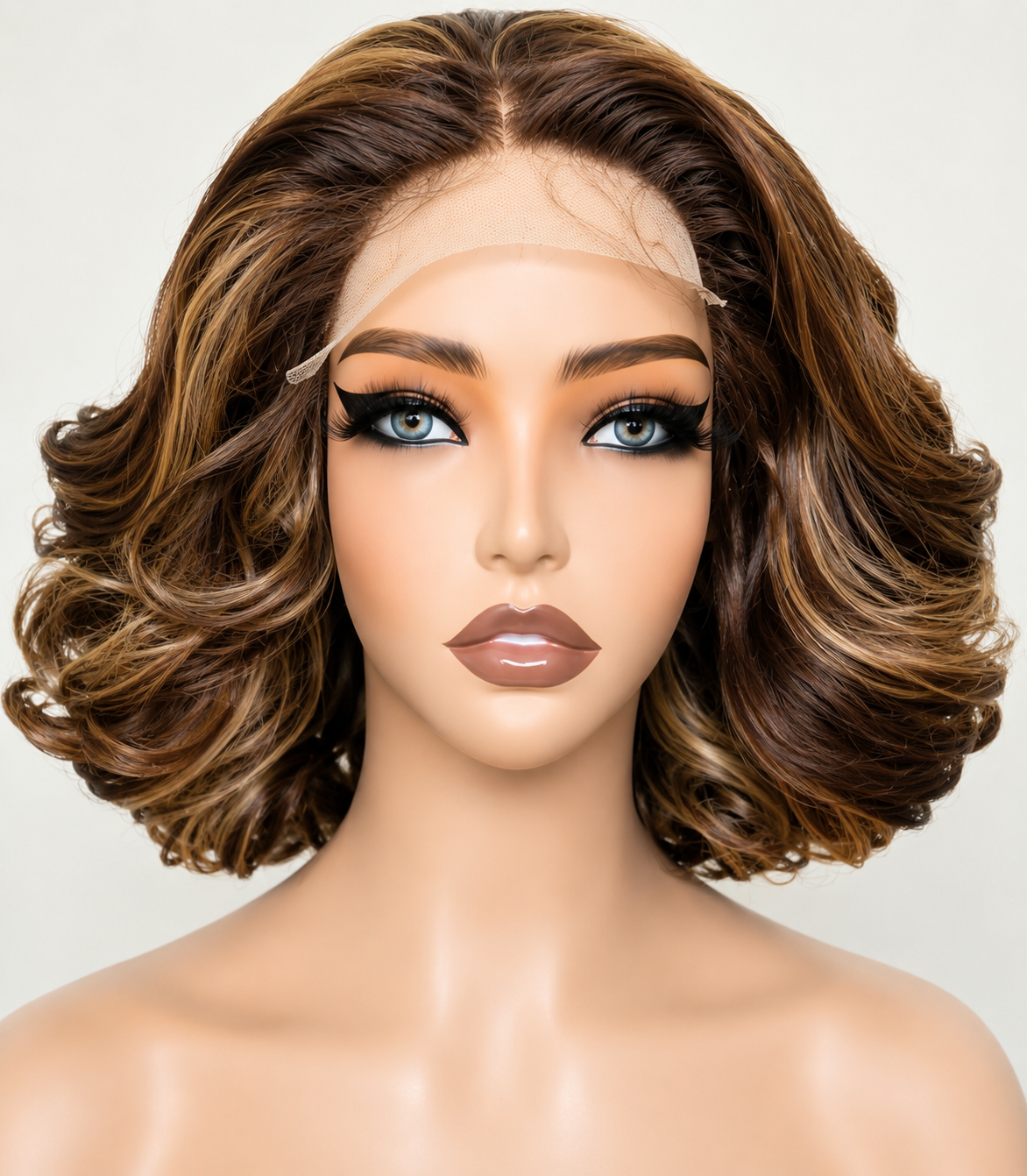 HH018, P4/27/30 Curly Bob Wig – 12 Inches | 100% Human Hair