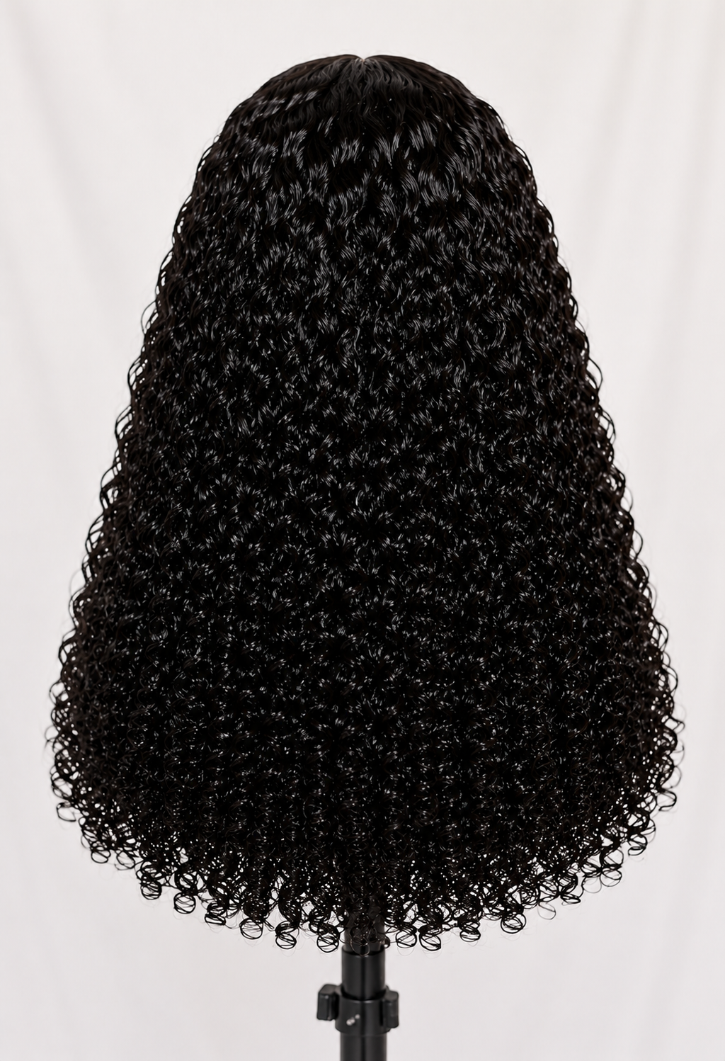 HH001, 24-Inch Deep Curly Human Hair Wig – Natural Color