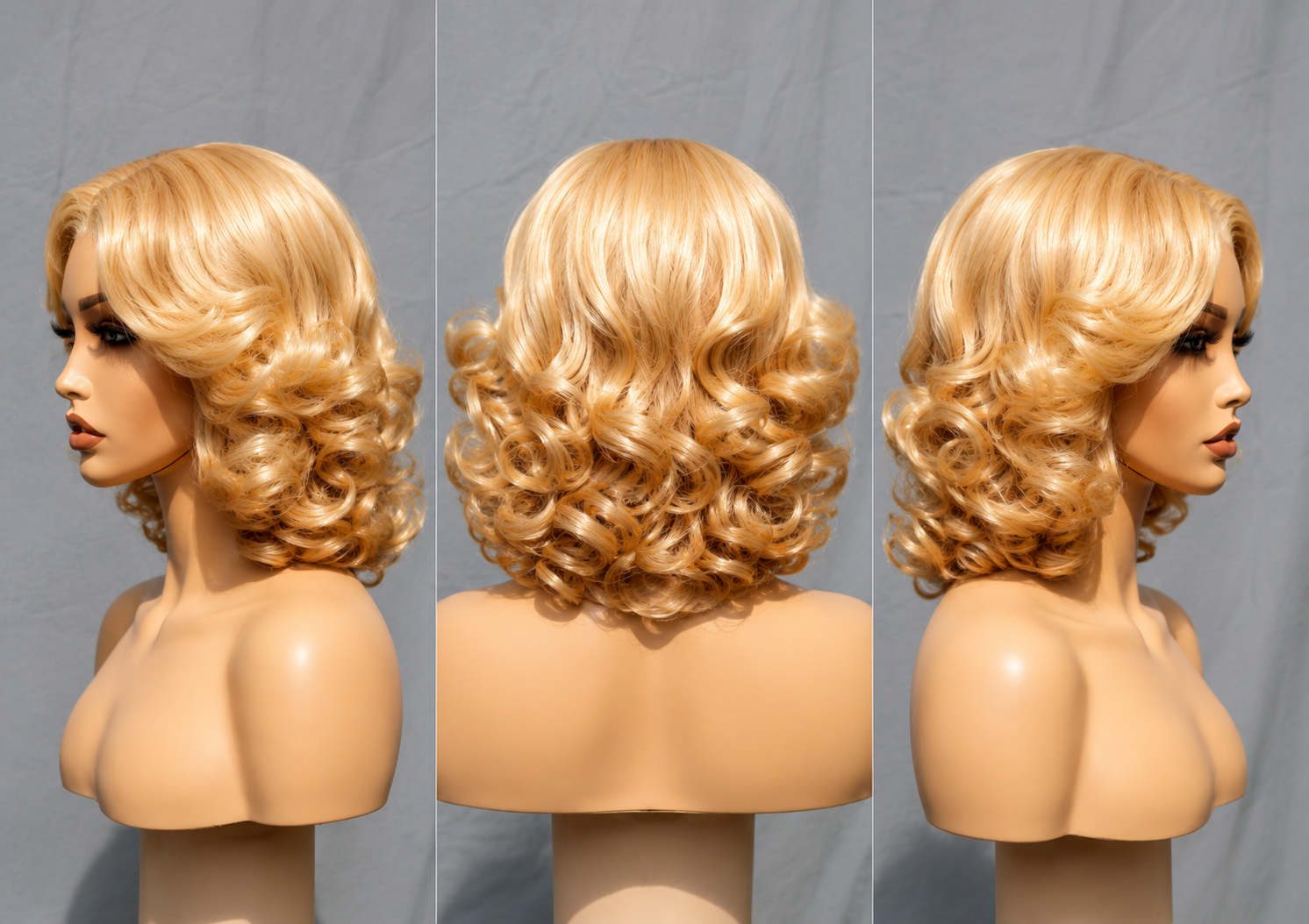 HH020, Color 27 Curly Bob Wig – 12 Inches | 100% Human Hair