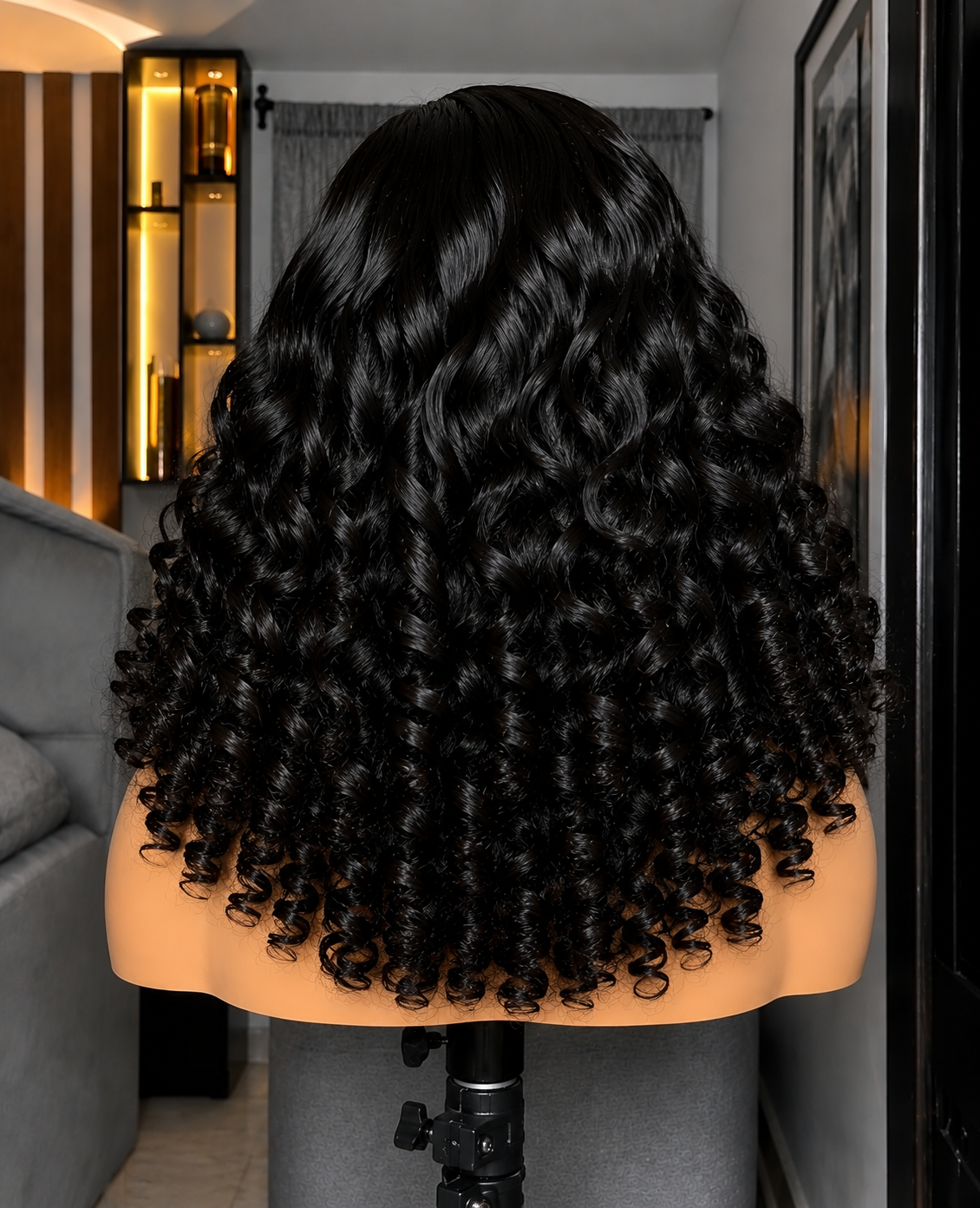 HH009, Natural Color 20-Inch 100% Human Hair Wig