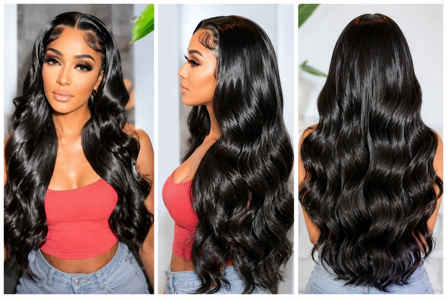 SYN007, Body Wave Lace Front Synthetic Wig – Color 2 | 26 Inches