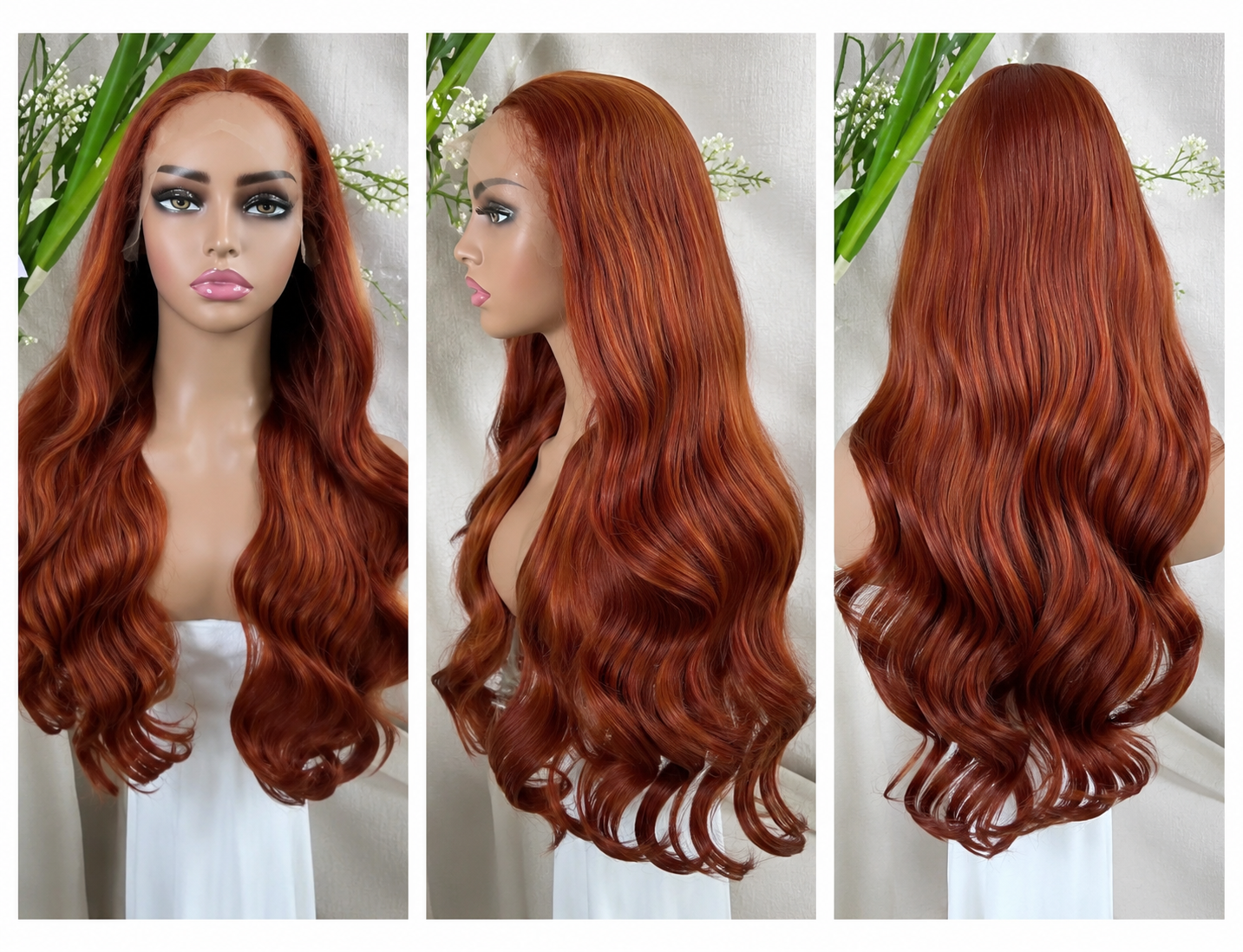 SYN017, Jemi Lace Front Wig – Ginger