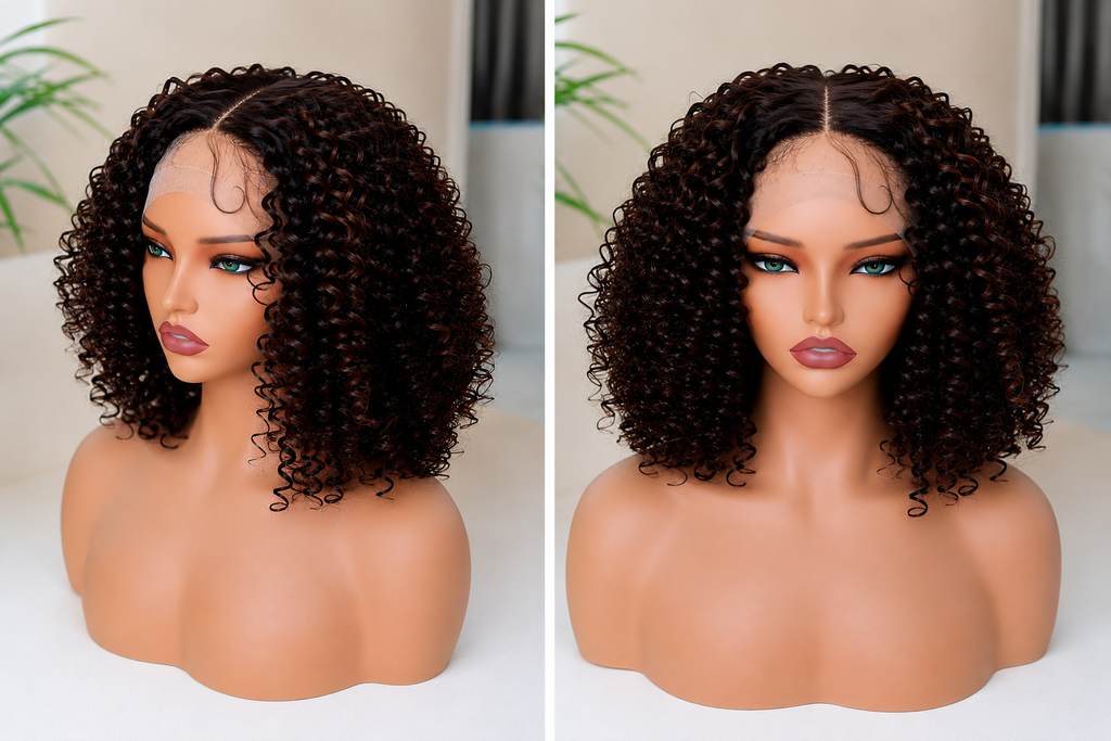 SYN024, F4/30 Curly Bob Lace Front Wig – 16 Inches