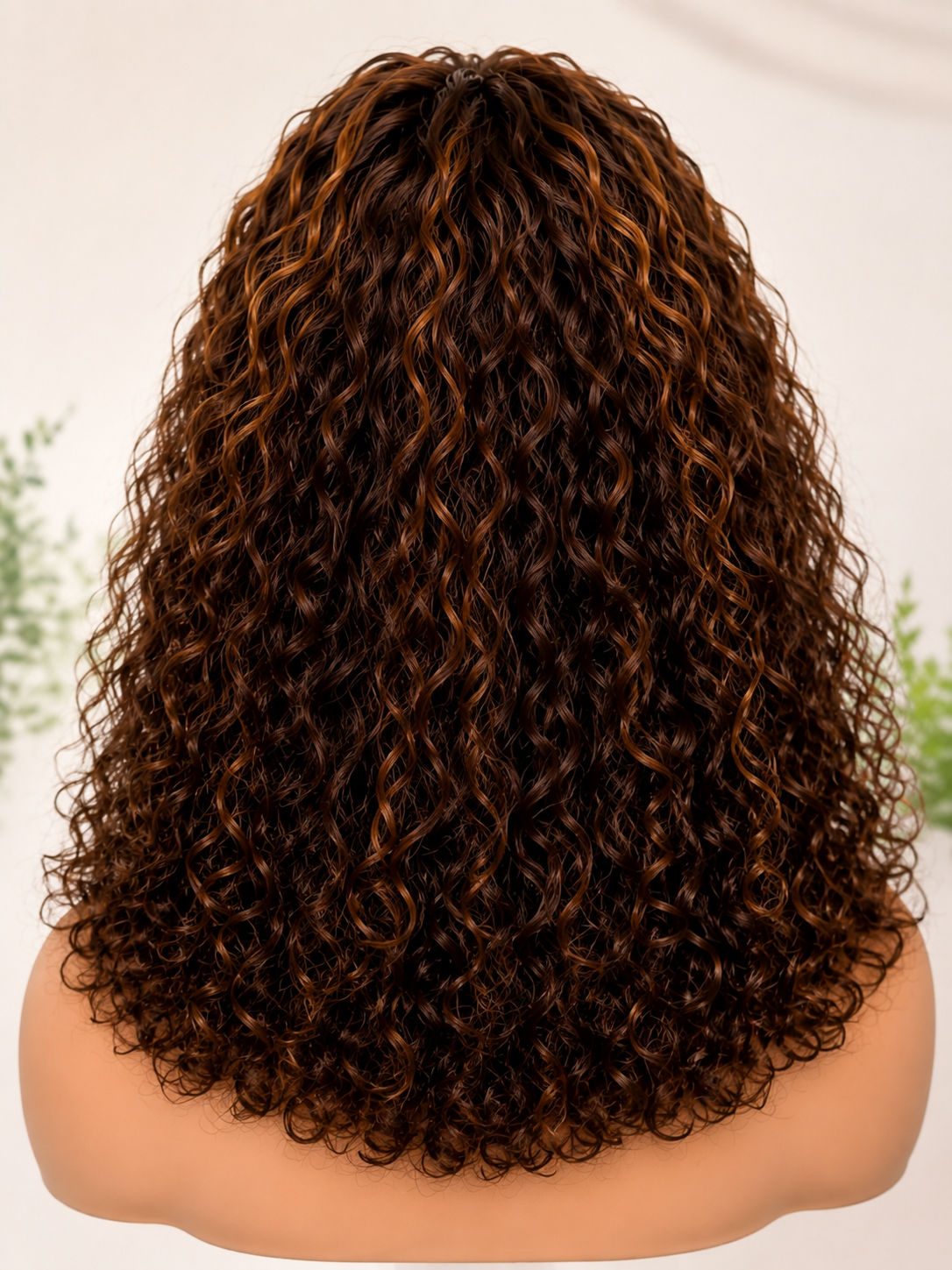 HH003, P4/27 Highlight Curly Lace Front Human Hair Wig – 24 Inches