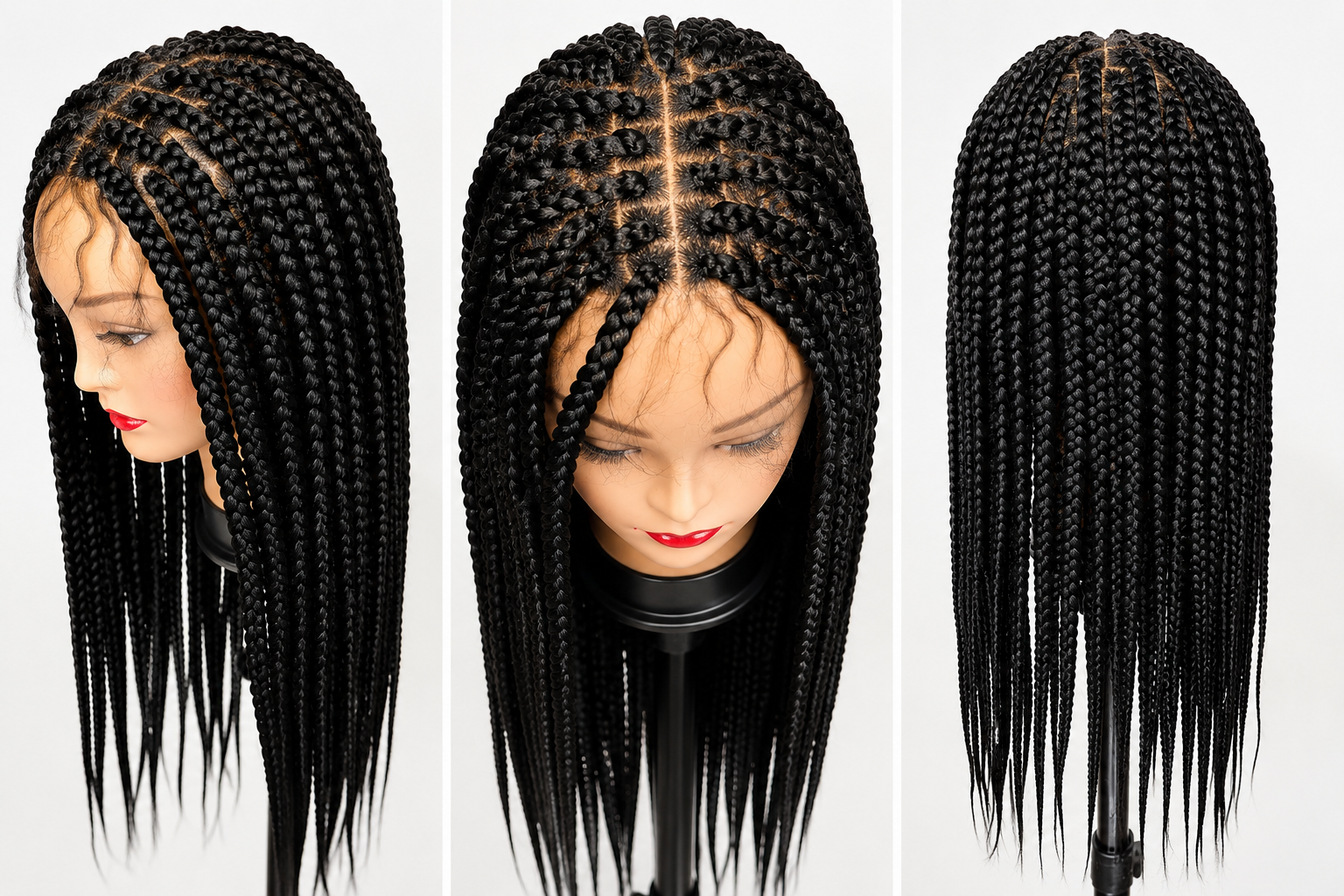 SYN012, Jemi Lace 360 – 1B Boho Knotless Braids