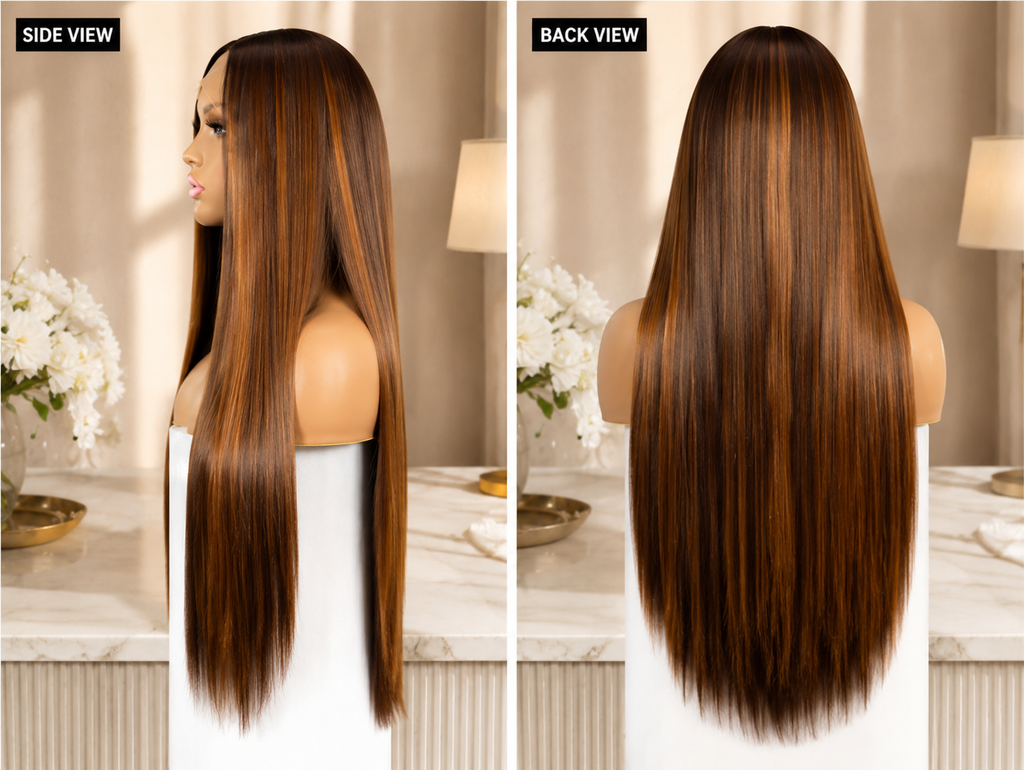 SYN003, OP27 Premium Straight Synthetic Wig